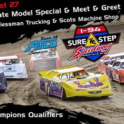 Don’t miss Friday August 27 for our Wissota ROC race &amp; Viessman Late Model Special