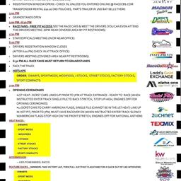 05/21/2022 Race Day Information