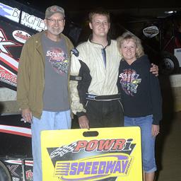 Kyle Schuett Wins First Career POWRi Feature at Belle-Clair Speedway!