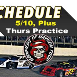 Modifieds of Mayhem Schedule For Next Event.