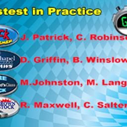 Griffin and Winslow Fastest Qualifiers  in 50 Lap Outlaws.