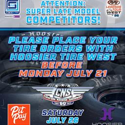 Tire Order Deadline is July 21 for Colorado National Speedway