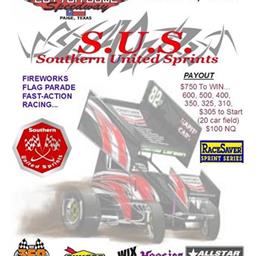 March 1st Southern United Sprints at Cottonbowl Speedway, Paige TX