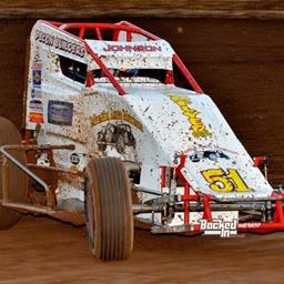 R. J. Johnson flies USAC Southwest Sprint Car checkers at Southern New Mexico