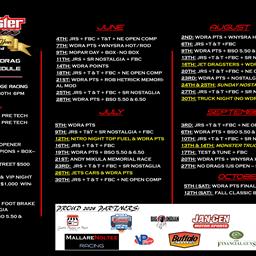 Lancaster Motorplex Releases 2024 WDRA Drag Racing Schedule