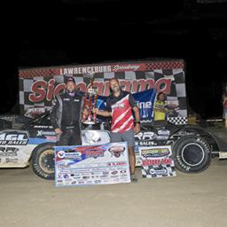 Jameson “Wins One for Gullett” at Lawrenceburg Speedway with Valvoline Americaan Late Model Iron-Man Series Fueled by VP Racing Fuels and Ultimate Hea