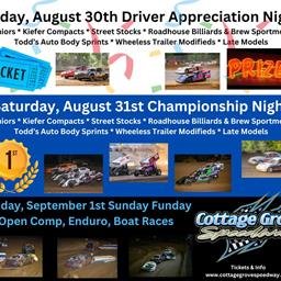 3 NIGHTS OF RACING CAP OFF OUR REGULAR SEASON AT COTTAGE GROVE SPEEDWAY!!