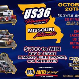 NAPA Racing Auto Parts and US 36 Raceway presents the Missouri Nationals this Saturday