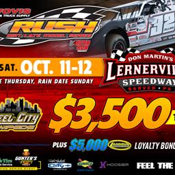 HOVIS RUSH SERIES TO CLOSE OUT 2024 SEASON AT LERNERVILLE THIS WEEKEND; $20,000 FLYNN&#39;S TIRE/GUNTER&#39;S HONEY LATE MODEL TOUR TITLE TO BE DETERMINED; RU