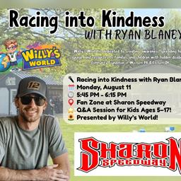 Q&amp;A SESSION WITH NASCAR CUP RACER RYAN BLANEY PART OF “STEEL VALLEY 75” ON MONDAY, AUGUST 11 AT SHARON