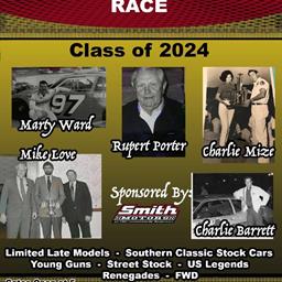 NEXT EVENT: Hall of Fame Race  Friday August 30th 8pm