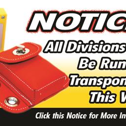 Transponders will be used in all Divisions 11-13-21