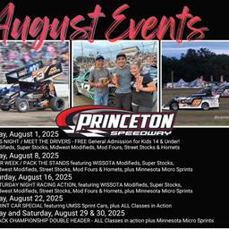 August Events at Princeton Speedway