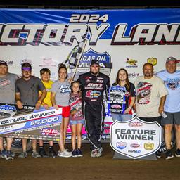 Gustin outduels Chris Simpson for Night 1 victory at Lucas Oil MLRA Fall Nationals at Lucas Oil Speedway