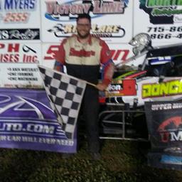 Mike Mueller Tops Exciting Traditional Sprint Car Battle at Rice Lake Speedway