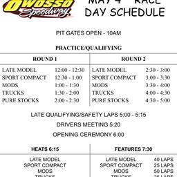 Race Day Itinerary - May 4, 2024