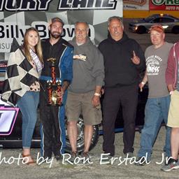 Schley tops the 50-Lap Slinger Late Model Feature on Vintage Night