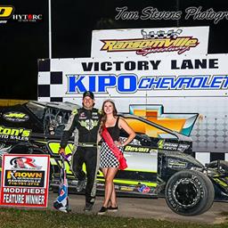 Lindberg, Wagner, Sherwood, Close, and Teeter Collect Ransomville Checkered Flags