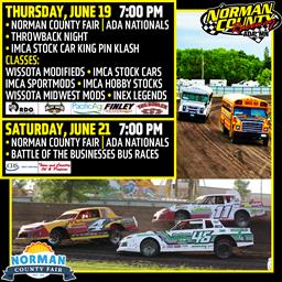 NORMAN COUNTY FAIR | ADA NATIONALS: Thursday, June 19 &amp; Saturday, June 21