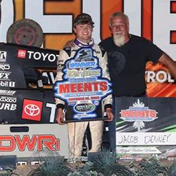 Jacob Denney Victorious in Meents Memorial with POWRi National and West Midget Leagues at Port City Raceway