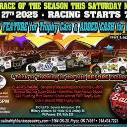 Halloween on the Highbanks and last racing event for 2025 this Saturday!