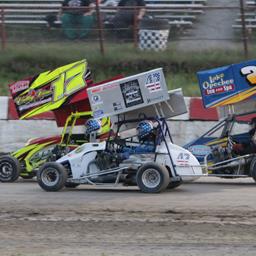 Ryan Green and Jake Wolf winners in the R.E. Hinkley Granite State Mini Sprints Tyler Fellows gets his first win of season in the LaValley Building Su