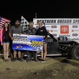 James Wins $5,500 Rayburn Classic On Last Lap Pass; Braaten Collects $3,069 For The Melvin Clash At Southern Oregon To Earn 100th Win