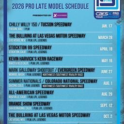 Spears CARS Tour West Sparks New Era with 10-Event Southwest Pro Late Model Division
