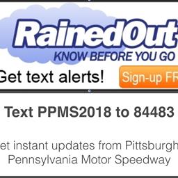 Text PPMS2018 to 84483 to join RainedOut.com