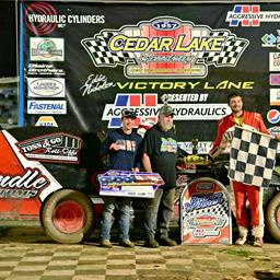 Calvin Iverson wins Mahder 55 Memorial at Cedar Lake Speedway