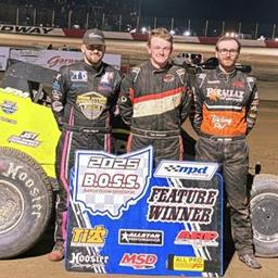 Logan Calderwood Wins in POWRi BOSS Make-Up Feature at Millstream Speedway