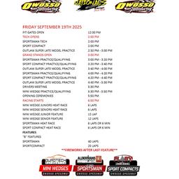 Owosso Nationals Friday Schedule