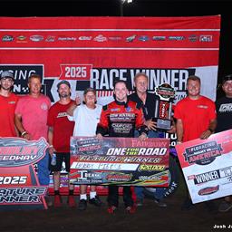 Bobby Pierce collected the $20,000 FloRacing Night in America win at Fairbury Speedway on Wednesday, July 23.