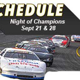 Schedules for Championship Nights Set