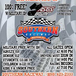 ASCS Southern Outlaw Sprints Headline Military Appreciation Night At Florida’s Southern Raceway