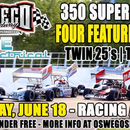 CME Electrical Supply Presents J&amp;S Paving 350 Super Twin 25&#39;s and Pathfinder Bank SBS Twin 20&#39;s at the Speedway Saturday, June 18