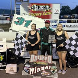 Nick Barzee Banks $2,000 with Mr. Oswego County Tourism 350 Supermodified Title