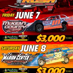 HOVIS RUSH LATE MODEL FLYNN&#39;S TIRE/GUNTER&#39;S HONEY TOUR WEEKEND DOUBLEHEADER IN WESTERN PA ON TAP; FRIDAY AT MCKEAN FOR THE 1ST TIME IN NEARLY 6 YEARS