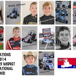 Congratulations to our 2014 USAC Honda .25 Midget Pavement National Champions!