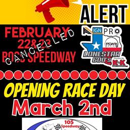 Opening Night moved to 105 Speedway March 2nd