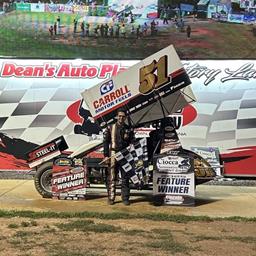RAHMER CHARGES TO THRILLING VICTORY AT LINCOLN SPEEDWAY; Spence Captures 358 Sprint Car Feature at Lincoln Speedway