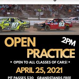 Open Practice April 25th at The Dawson County Raceway!