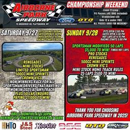 It&#39;s RACE DAY SATURDAY at Airborne Park Speedway!!