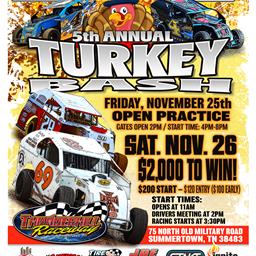 5th Annual Turkey Bash $2000 to win $200 to start