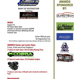 Mini Wedges are RUNNING ON FRIDAY, AUGUST 15TH A PART OF OUR NIGHT OF DESTRUCTION SHOW!