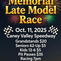 The Memorial Late Model Race This Saturday
