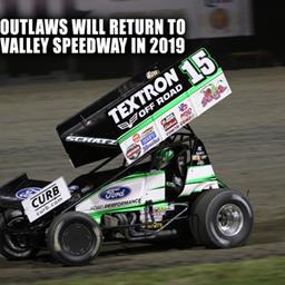 Newly crowned 10-time champion, Donny Schatz, and the World of Outlaws Sprint Cars will return to Red River Valley Speedway in West Fargo in 2019.
