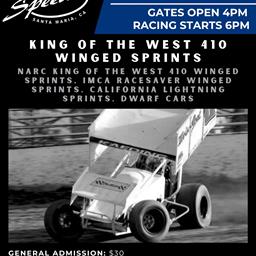 SANTA MARIA SPEEDWAY SET TO HOST THE NARC SPRINT CARS ON SATURDAY