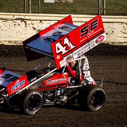 Dominic Scelzi Leads First Career World of Outlaws Feature Laps Before Earning Top-10 Finish