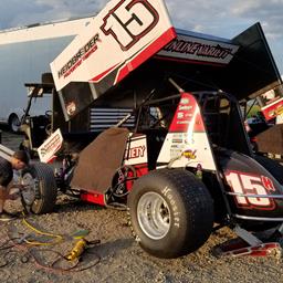 Orange Cone Causes Issues For Hafertepe At Hamilton County Speedway